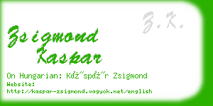 zsigmond kaspar business card